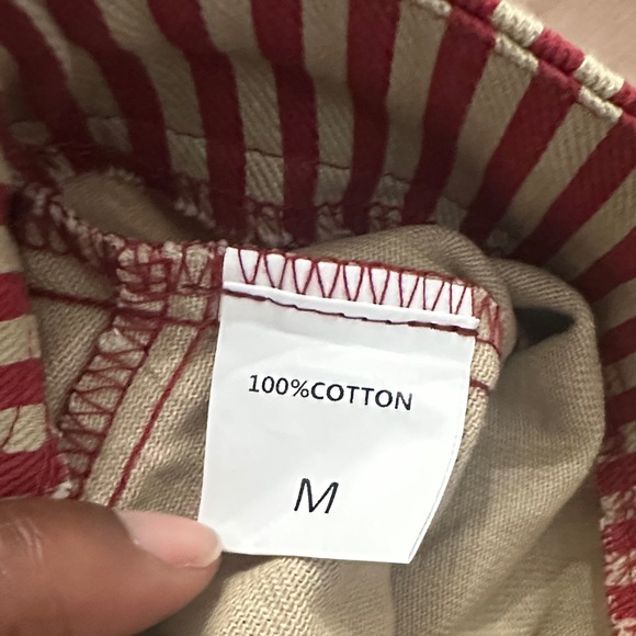 NWOT Med. Striped Red and White Women's Wide Leg Pants - Picture 11 of 11